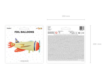 Balon foliowy Samolot, 91x39cm