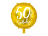 Balon foliowy urodzinowy 50th Birthday, złoty, 45cm