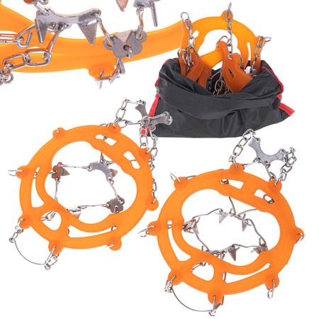 Raczki na buty antypoślizgowe turystyczne z kolcami łańcuchy pokrowiec roz. 38-45