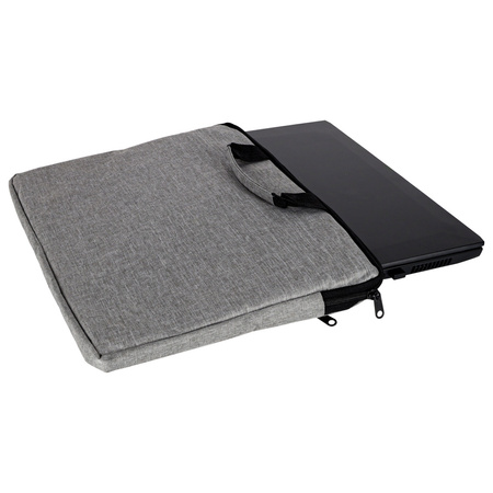 Torba na laptopa 15,6 cali na ramię teczka biznesowa damska męska szara