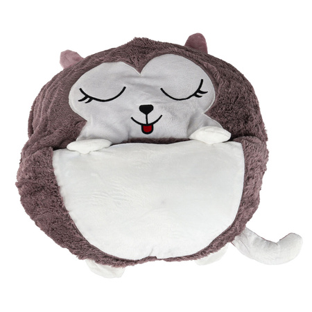 Śpiwór do spania dla dzieci turystyczny poduszka 2w1 125x50cm niebieski