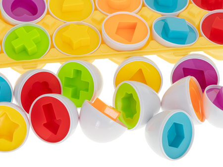 Układanka edukacyjna sorter dopasuj kształty jajka 12 sztuk