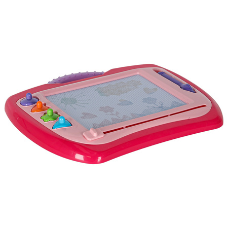 Tablica magnetyczna tablet do rysowania znikopis stempelki różowy XL