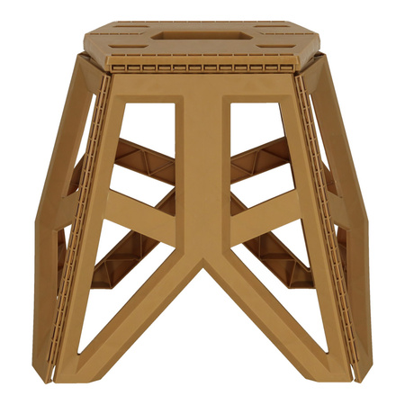Taboret składany krzesełko turystyczne kempingowe przenośne 40 cm beżowy