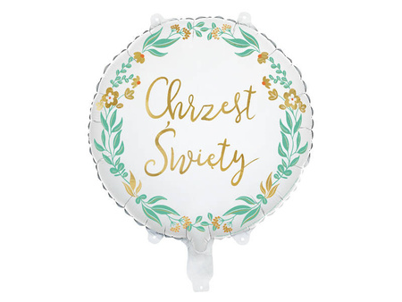 Balon foliowy "Chrzest Święty", 46 cm