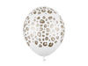 Balony lateksowe Cętki, Pastelowe Białe 30cm, 50 sztuk