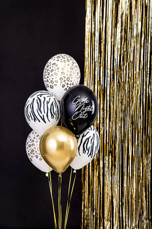 Balony lateksowe Cętki, Pastelowe Białe 30cm, 50 sztuk