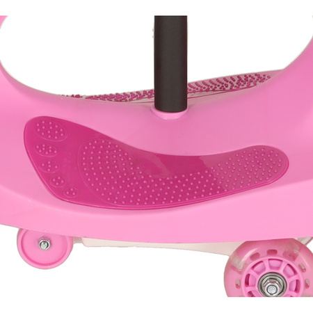 Jeździk grawitacyjny LED Swing Fix S3 świecące koła różowy