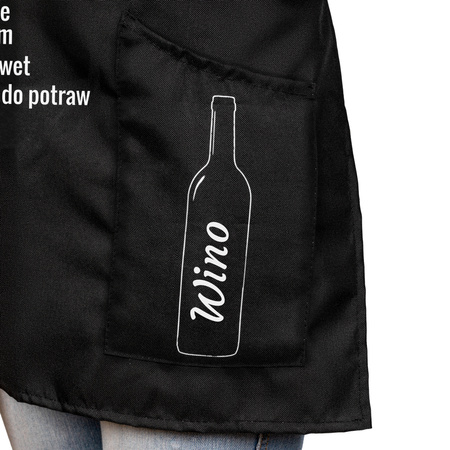 Fartuszek dla gotującej KOBIETY gotuję z winem