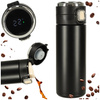 Kubek bidon termiczny z ustnikiem termos LED 420ml czarny
