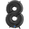 Balon Foliowy Cyfra 8 Czarny, 66 cm Grabo