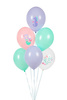 Balony lateksowe Morski świat syrenka 30cm, 6 sztuk