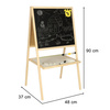 Tablica magnetyczna kredowa dwustronna drewniana liczydło literki 37x48x90cm
