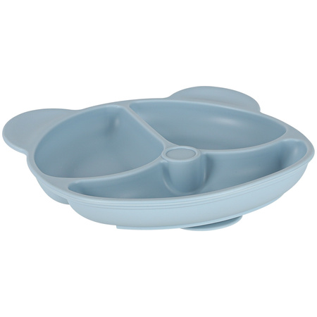 Naczynia silikonowe dla dzieci zestaw 8 elementów niebieski