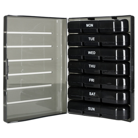 Pojemnik organizer na tabletki leki czarny