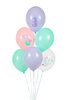 Balony lateksowe Morski świat, Syrenka 30cm, 50 sztuk
