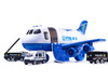 Transporter samolot + 3 auta policja