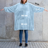 Bluzair Bluza Koc Hoodie Oversize Polska Błękitny