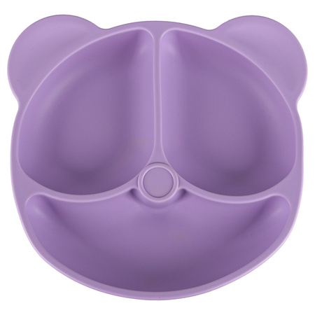 Naczynia silikonowe dla dzieci zestaw 8 elementów fioletowe