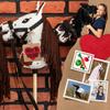 Zestaw Skippi - Hobby Horse Gniado - srokaty - Derka fuksja -Kantar lawenda
