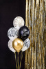 Balony lateksowe Cętki, Pastelowe Białe 30cm, 50 sztuk