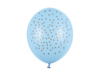 Balony Lateksowe, Jasnoniebieskie w Złote Kropki, 30cm (1 op. / 50 szt.)