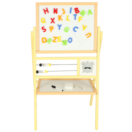 Tablica magnetyczna kredowa drewniana liczydło literki 30x56x90cm