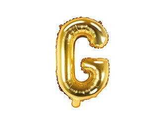 Balon foliowy Litera G, 35cm, Złota