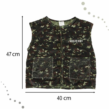 Kostium strój karnawałowy przebranie żołnierz hełm zestaw 3-8 lat