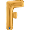 Balon foliowy Litera F, 66cm, Złota