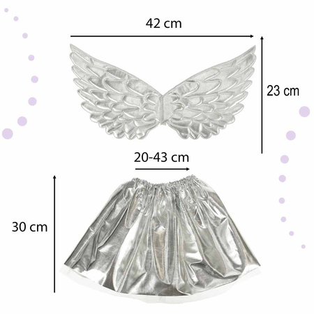 Kostium strój karnawałowy przebranie jednorożec spódnica opaska srebrny