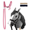 Zestaw Skippi - Hobby Horse Szary i dodatkowy Kantar - różowy