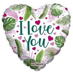 EKO Balon Foliowy serce, I love you, 46 cm