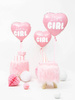 Balon foliowy "It's a girl" na baby shower serce różowe 48cm