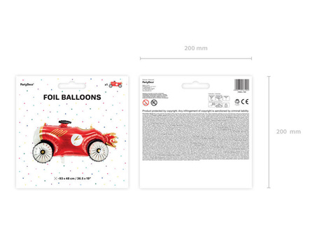 Balon foliowy Auto, Samochód 93x48cm