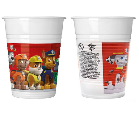 Kubeczki plastikowe Psi Patrol 200ml, 8 szt.