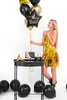Balon foliowy urodzinowy gwiazdka Happy Birthday 40cm czarny