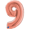 Balon foliowy Cyfra 9 Rose Gold - 66 cm Grabo