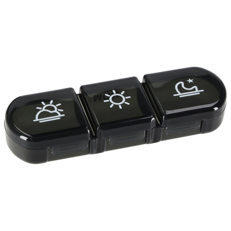 Pojemnik organizer na tabletki leki czarny