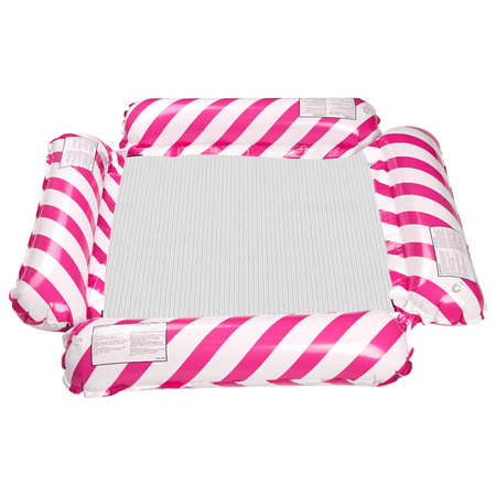 Materac dmuchany plażowy hamak wodny leżak fotel krzesło do pływania basenu różowy