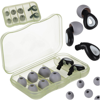 Zatyczki do uszu stopery silikonowe wyciszające redukcja szumów zestaw 3 rozmiary