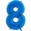 Balon Foliowy Cyfra 8 Niebieski, 66 cm Grabo