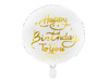 Balon foliowy Happy Birthday To You, biały, 35cm