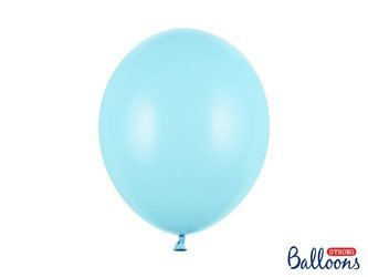 Balony lateksowe Strong, Błękitne, Pastel Light Blue, 30cm, 10 szt.
