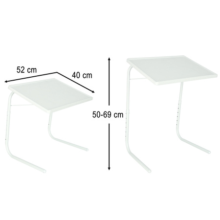 Stolik pod laptopa do laptopa stół wielofunkcyjny składany regulowany 69cm biały