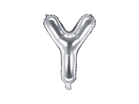 Balon foliowy Litera Y 35cm, Srebrna