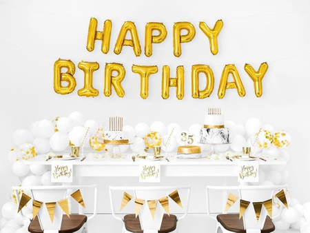 Serwetki urodzinowe z napisem Happy Birthday, 33cm, 20 szt.