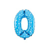 Cyfra 0 Balon Foliowy - 40 cm Niebieska
