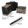 Markery dwustronne mazaki alkoholowe w etui 120 + podstawka
