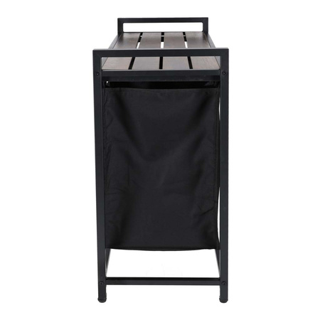 Kosz na pranie bieliznę 2 komory z półką blatem pojemnik loft 80l